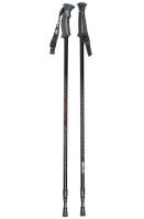 Палки треккинговые Yeti 115-135 см Red 2-х секционные, диаметр 16/14 мм, ручка пластмассовая анатоми