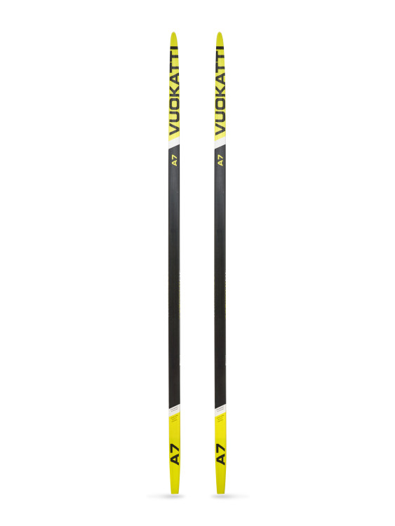 Лыжи 170 VUOKATTI с насечками степ Black/Yellow