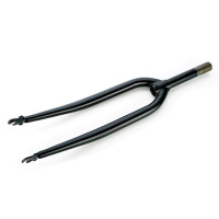 Вилка 26" 1"х162мм под V-brake жесткая резьбовая черная