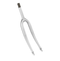 Вилка 26" 1"х162мм под V-brake жесткая резьбовая серебро