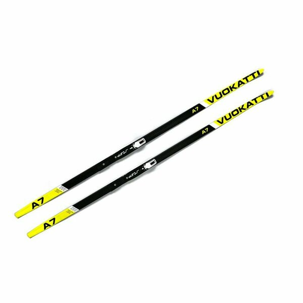 Лыжи 160см VUOKATTI с креп. NNN Black/Yellow