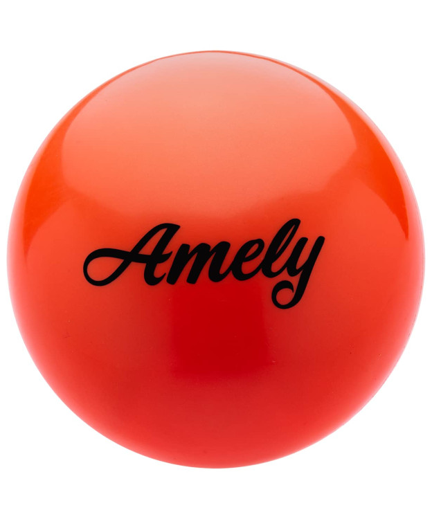 Мяч для х/г Amely AGB-102 19 см, оранжевый, с блестками