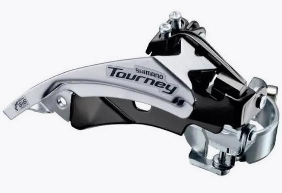 Перек-ль передний Shimano Tourney, TY500, универс. тяга, хомут 31,8, уг.:66-69, для 42T, б/уп.