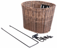 Велокорзина YD-69 ручное плетение, сталь+пластмасса, размер: 35x25x26 см