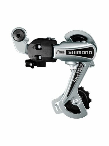 Перек-ль задний Shimano Tourney, TY21-B, SS, 6ск., крепление на болт, цв. сер., без уп.
