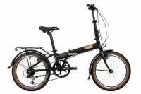20" VORTEX черный, складной алюм. Shimano 6 speed, стальная вилка, вынос, алюм.руль