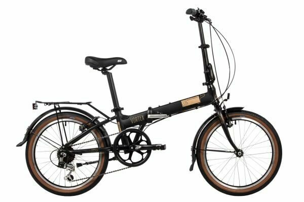 20" VORTEX черный, складной алюм. Shimano 6 speed, стальная вилка, вынос, алюм.руль