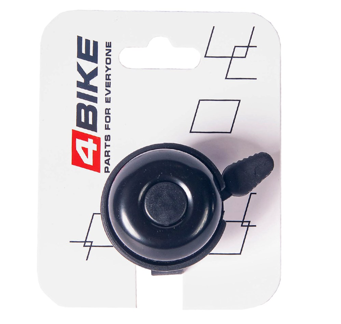 Звонок 4BIKE BB3207-Blk алюминий+пластик, D-40мм, разные цвета