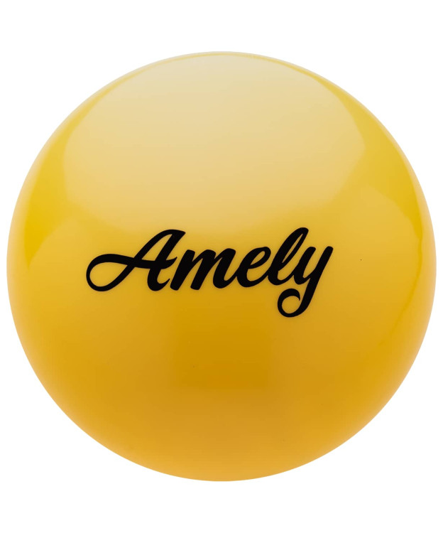 Мяч для х/г Amely AGB-102 15 см, желтый, с блестками