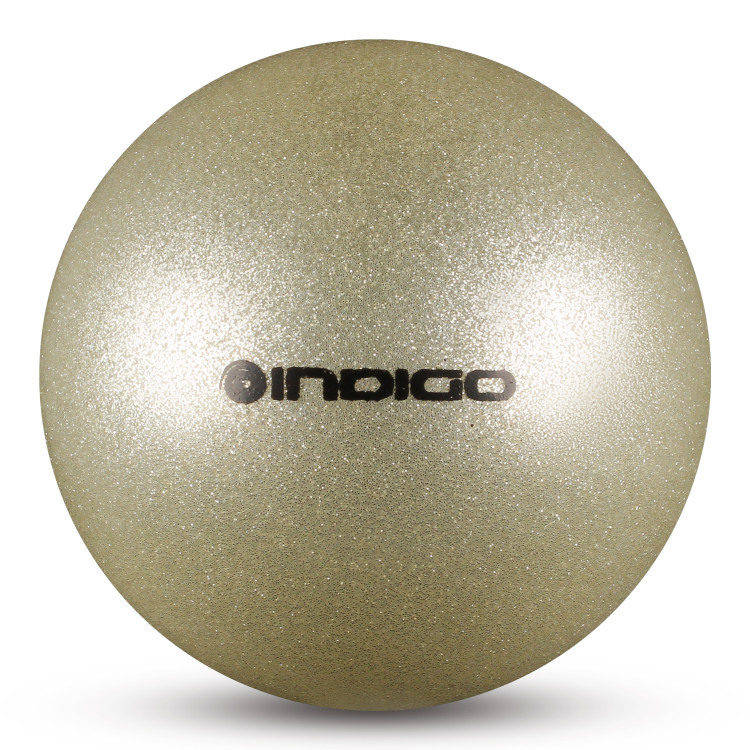 Мяч для художественной гимнастики INDIGO металлик 400 г Серебро