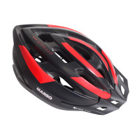Шлем взрослый, 19 вент. отверстий, размер M/L(57-62), черный с красным, инд. уп. Vinca Sport