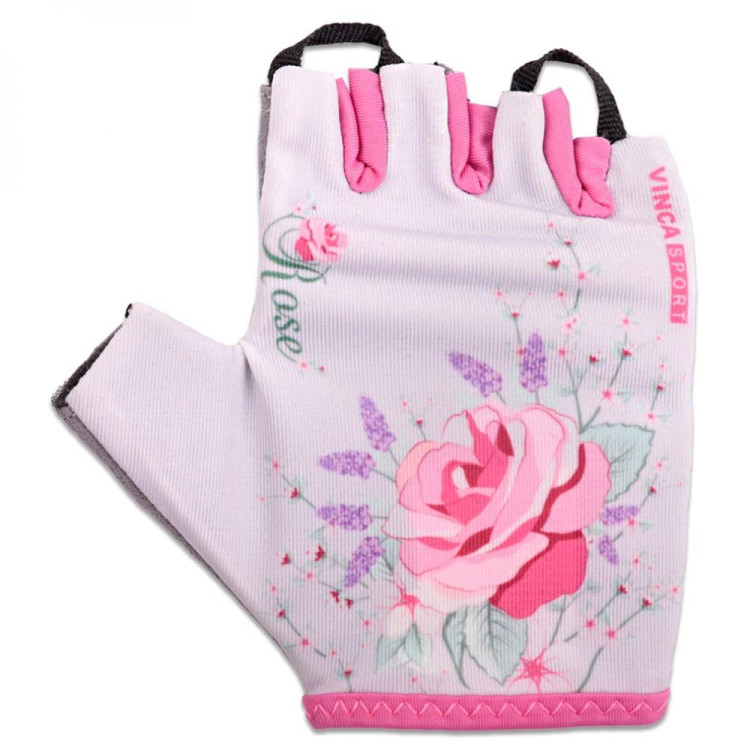 Перчатки велосипедные детские Rose, белые, размер 7XS