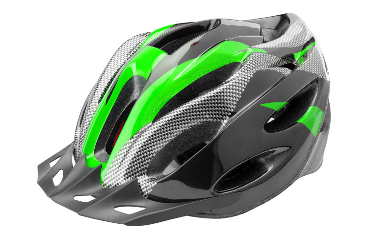 Шлем FSD-HL021 (out-mold). Размер L (58-60 см) чёрно-зелёный.