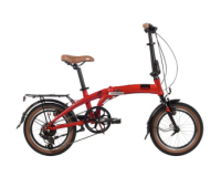 16" TOWN  красный, складной алюм. Shimano 7 speed, стальная вилка, вынос, алюм.р