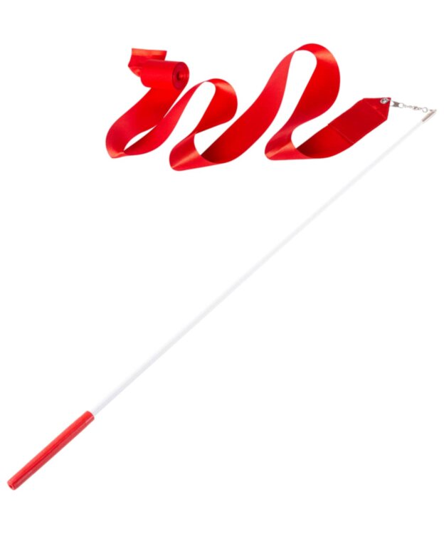 Лента для х/г Amely AGR-201 4м, с палочкой 46 см, красный