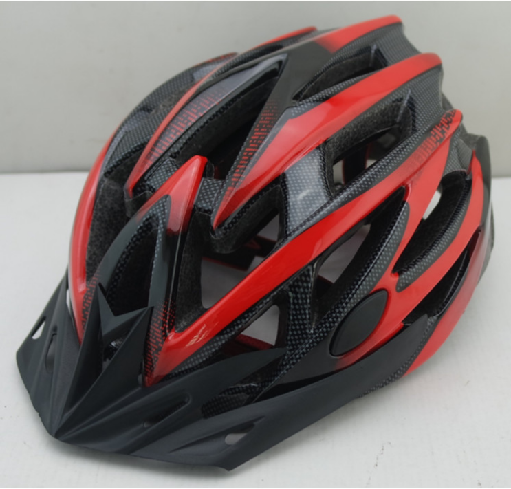 Шлем FSD-HL056 (in-mold). Размер L (54-61 см) красно-чёрный