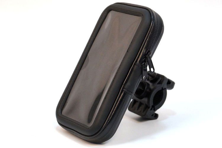 Кейс с козырьком для смартфона (60x125 мм) с креплением на руль. Материал: Ударопрочный АБС пластик,
