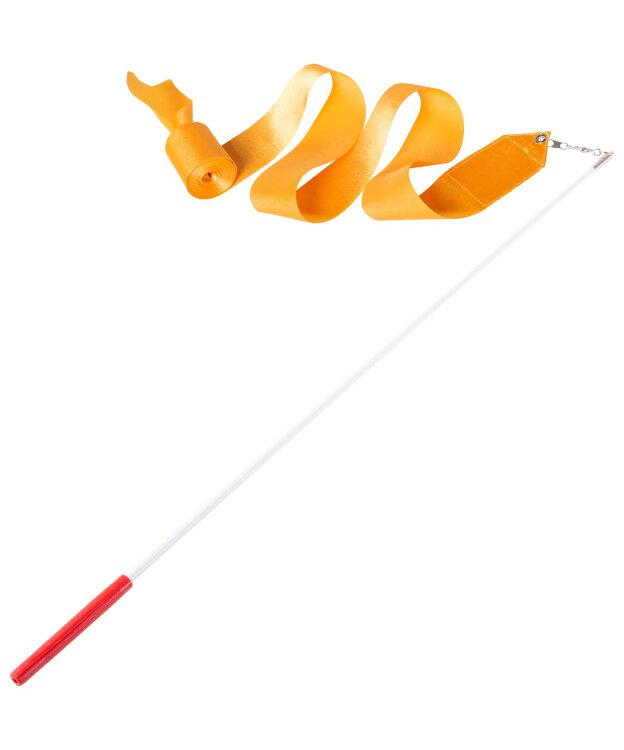 Лента для х/г Amely AGR-201 4м, с палочкой 46 см, оранжевый