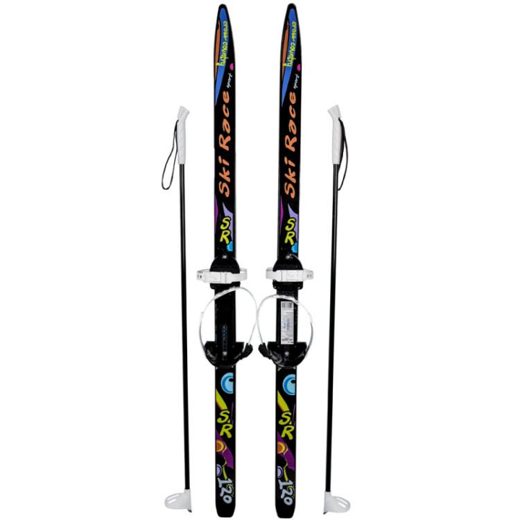 Лыжи подростковые SKI RACE с палками 120/95