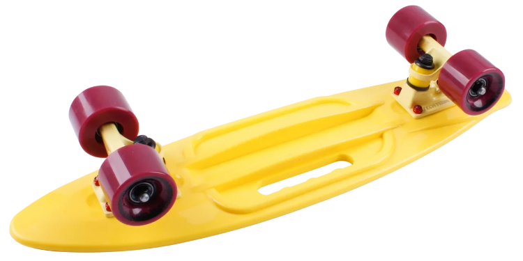 Скейтборд пластиковый Fishboard 23 print (mini) yellow  TLS-406