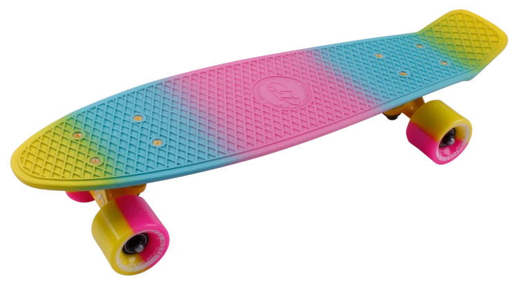 Скейтборд пластиковый Multicolor 22 pink/yellow  TSL-401M
