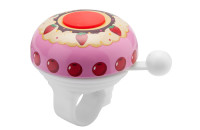 Звонок 43S-08 стальной/пластик белый/сиреневый Звонок 43S-08 стальной/пластик белый/сиреневый