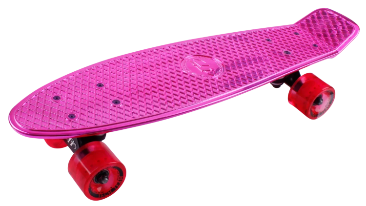 Скейтборд пластиковый Metallic 22 pink
