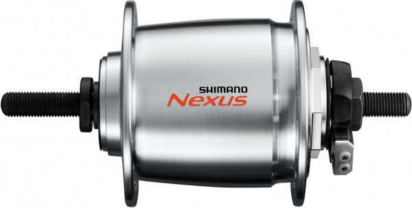 Втулка динамо Shimano, C6000, 36 отв, 6V-3W, под роллер, HIGH, 100x140мм, без гаек и шайб, цв. серебр., б/уп.