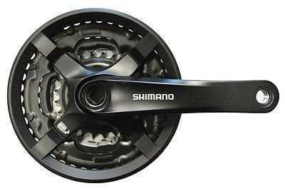 Система Shimano TY501, 170мм, Кв, 48/38/28, без защиты, с болтами, черн, б/уп