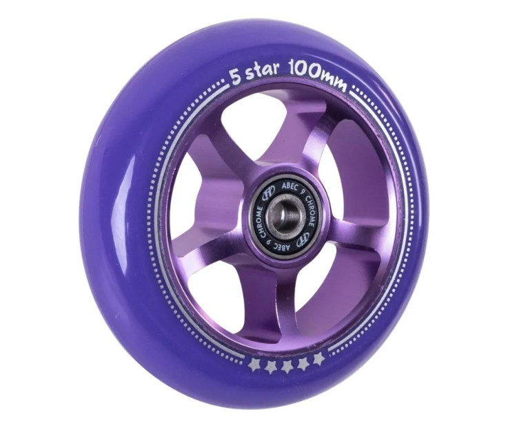 Колесо для самоката X-Treme 100*24мм 5 star purple