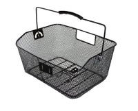 Корзинка с креплением на багажник, 400х300х150мм, черная Корзинка с креплением на багажник, 400х300х150мм, черная